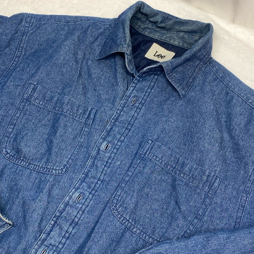 Vintage Lee Denim Blue Shirt Jacket Men’s Medium